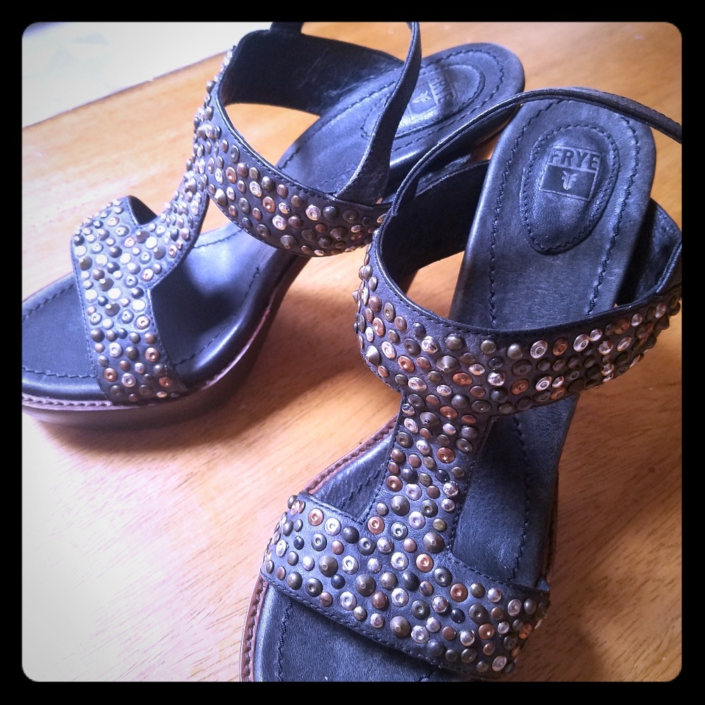 Frye studded sandals